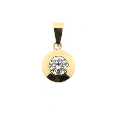 Image 1 of 9K Pendant with Zirconia | Minimalist