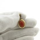 Image 5 of Antique gold pendant with blood coral