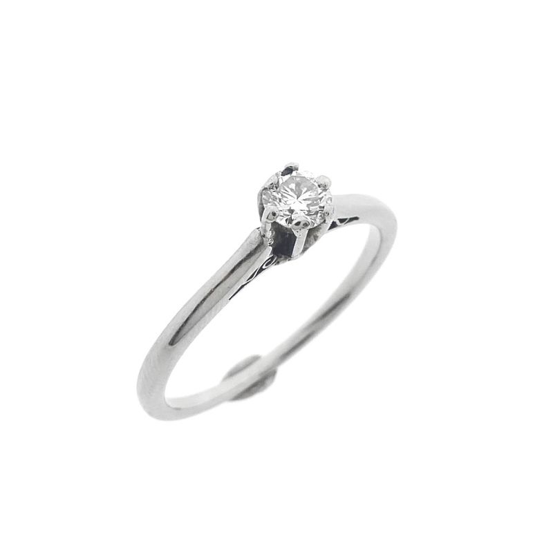 Image 1 of White gold solitaire ring with diamond | 0.25 ct.