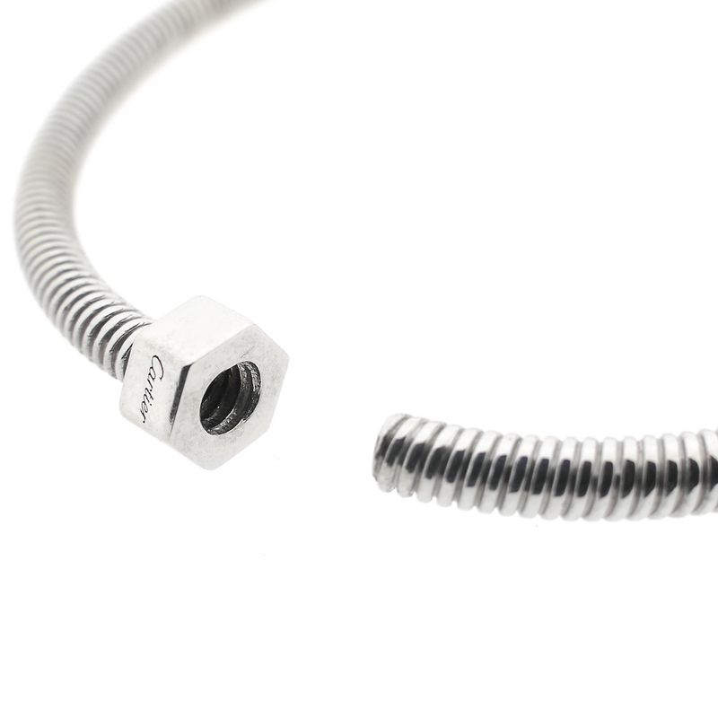 Image 4 of 18 ct. White gold Ecrou de Cartier bracelet; Cartier | Ø 67mm
