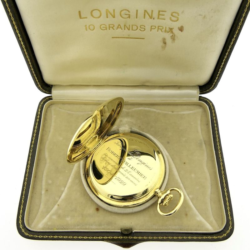 Image 12 of Longines '10 Grand Prix'; Antique 18k gold pocket watch