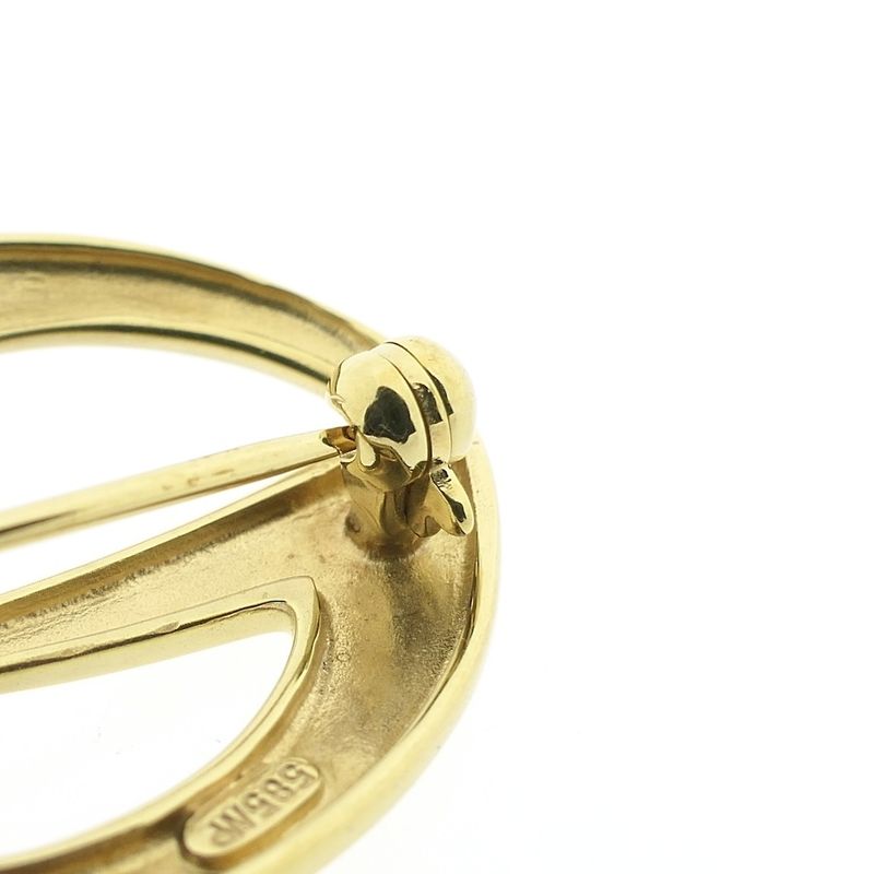 Image 6 of Gold brooch with zirconia