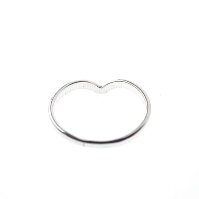 Image 2 of Silver V-shaped ladies ring