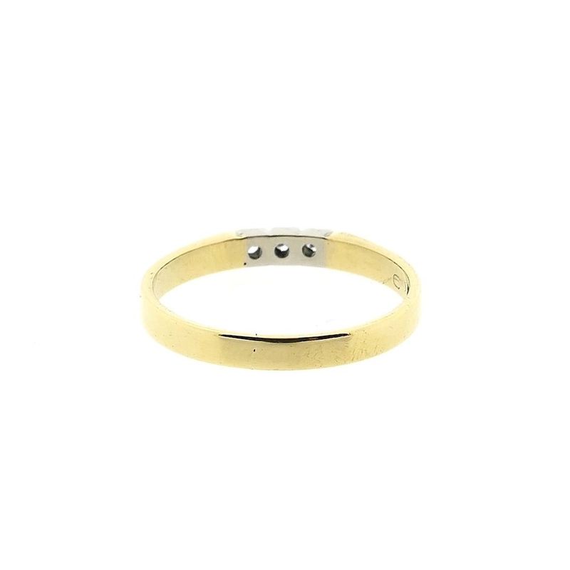 Image 4 of Gold ring with diamonds; 0.075 ct.