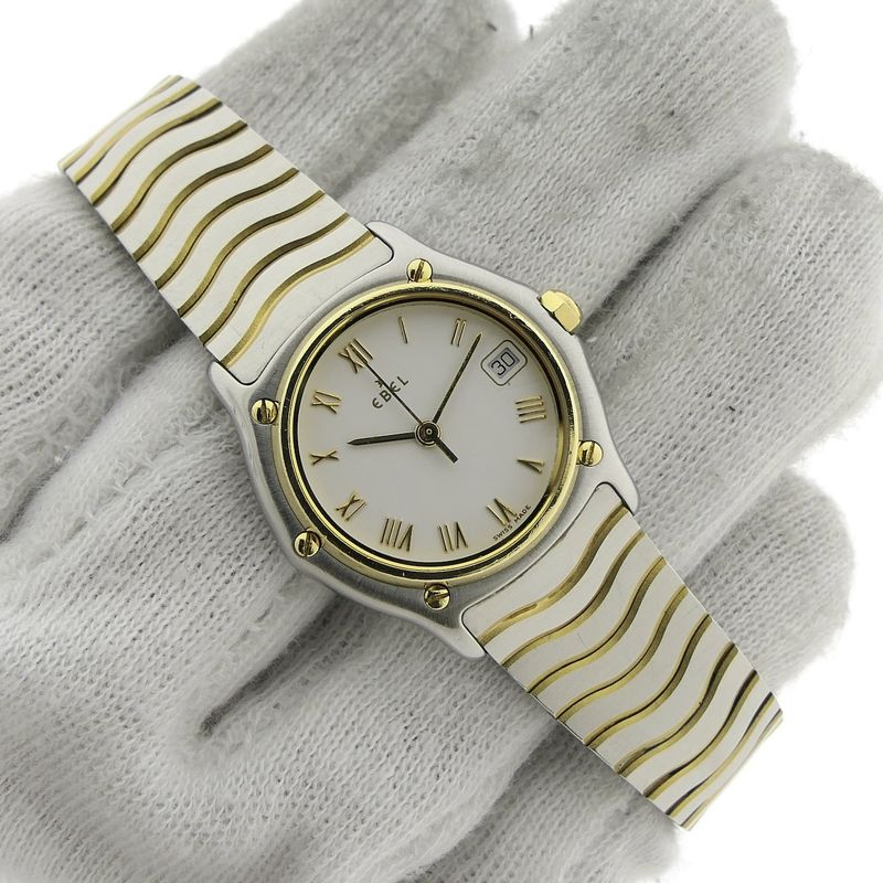 Image 5 of Ebel Classic Wave; 18k gold/steel women's watch