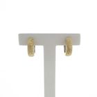 Image 1 of Two-tone gold diamond-cut earrings | Ø 17 mm