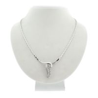 White gold necklace with diamond 0.035 ct.