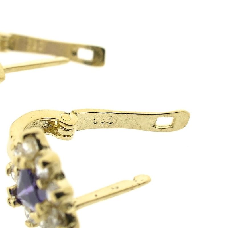 Image 6 of Gold earrings with zirconia