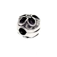 Pandora clip charm; Silver; Mystic Flower