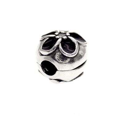Image 1 of Pandora clip charm; Silver; Mystic Flower