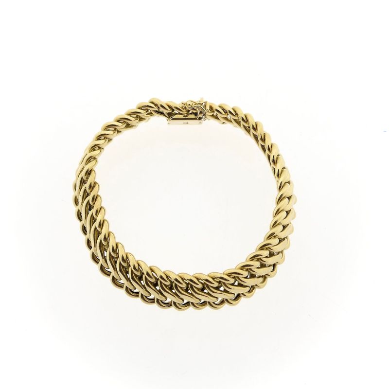 Afbeelding 4 van Gouden Franse gourmetschakel armband