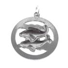 Image 5 of Silver zodiac sign pendant; Pisces