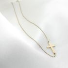 Image 2 of Gold anchor link chain with fixed pendant | 43 - 45 cm