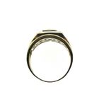 Image 3 of Two-tone gold men's ring with zirconia | Art Deco