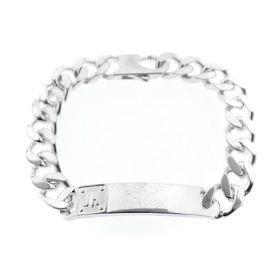 Image 1 of Silver bracelet with engraving plate