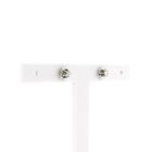 Image 3 of White gold solitaire stud earrings with diamond; 0.14 ct.