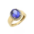 Image 1 of Gold ring with tanzanite and diamond | 0.24 ct.
