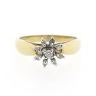 Image 3 of Gold entourage ring with diamond | 0.12 ct.
