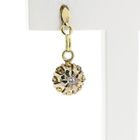 Image 4 of Bicolor Gold Earrings with Floral Pendant and Diamonds
