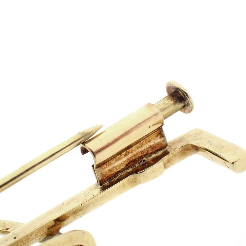 Image 4 of Golden polo sports brooch.