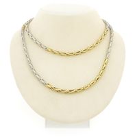Two-tone gold fantasy link chain