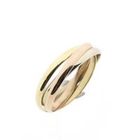 Tricolor gold trinity ring