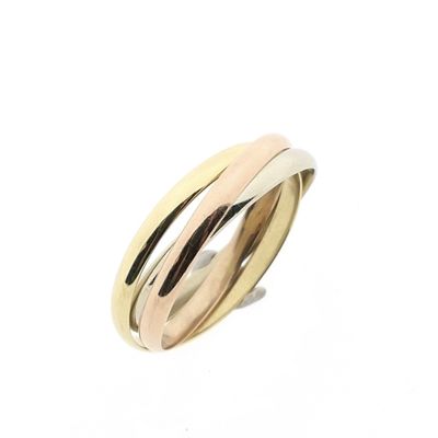 Image 1 of Tricolor gold trinity ring
