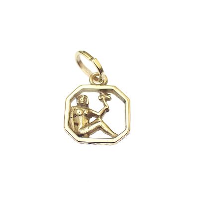 Image 1 of Gold zodiac sign pendant; Virgo