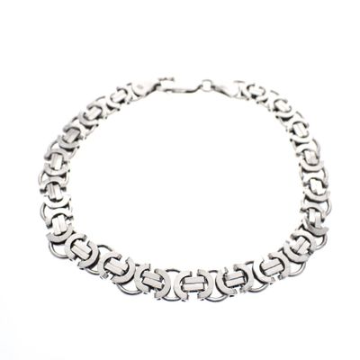 Image 1 of Silver link bracelet; Men | 22.5 cm