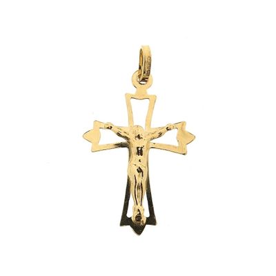 Image 1 of Gold pendant of a cross with corpus