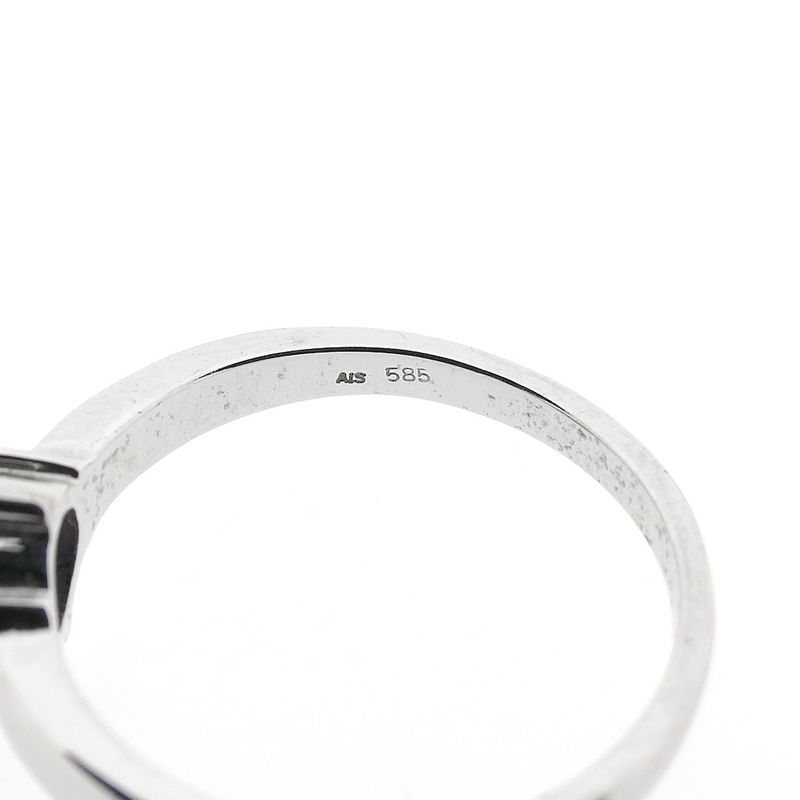 Image 6 of White gold solitaire ring with a black diamond | 0.75 ct. (price adjusted, incl. alteration costs)