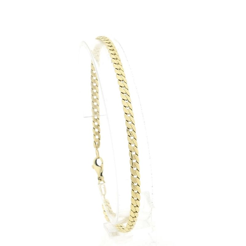 Image 1 of Gold flat gourmet link bracelet