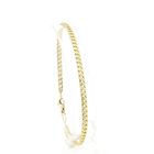 Image 1 of Gold flat gourmet link bracelet