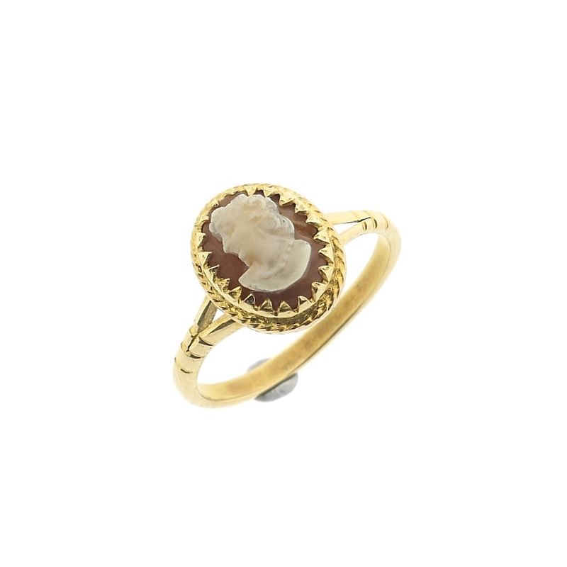 Image 1 of Vintage gold ring with cameo