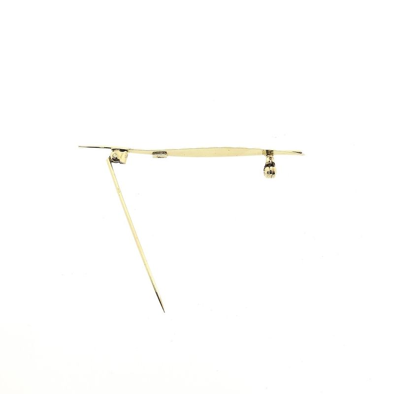 Image 4 of Vintage gold brooch of a feather