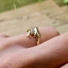 Image 9 of Gold dolphin ring with diamond | 0.06 ct.
