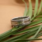 Image 2 of White gold Tirisi ring with diamonds; approx. 0.90 ct.