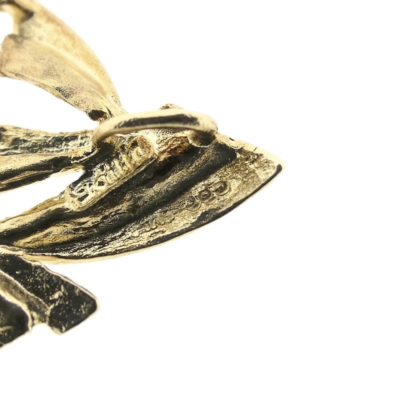 Image 5 of Vintage gold abstract pendant