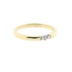 Image 4 of Gold solitaire ring with diamond; 0.035 ct. | Diamonde