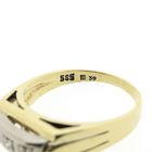 Image 7 of Gold bicolor ring with diamond 0.03 ct.