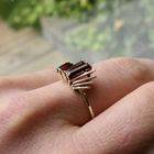 Image 8 of Gold ring with garnet stones | Art Deco