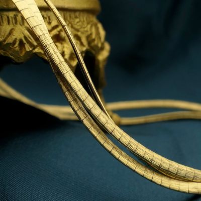 Image 2 of Gold matte Omega link necklace