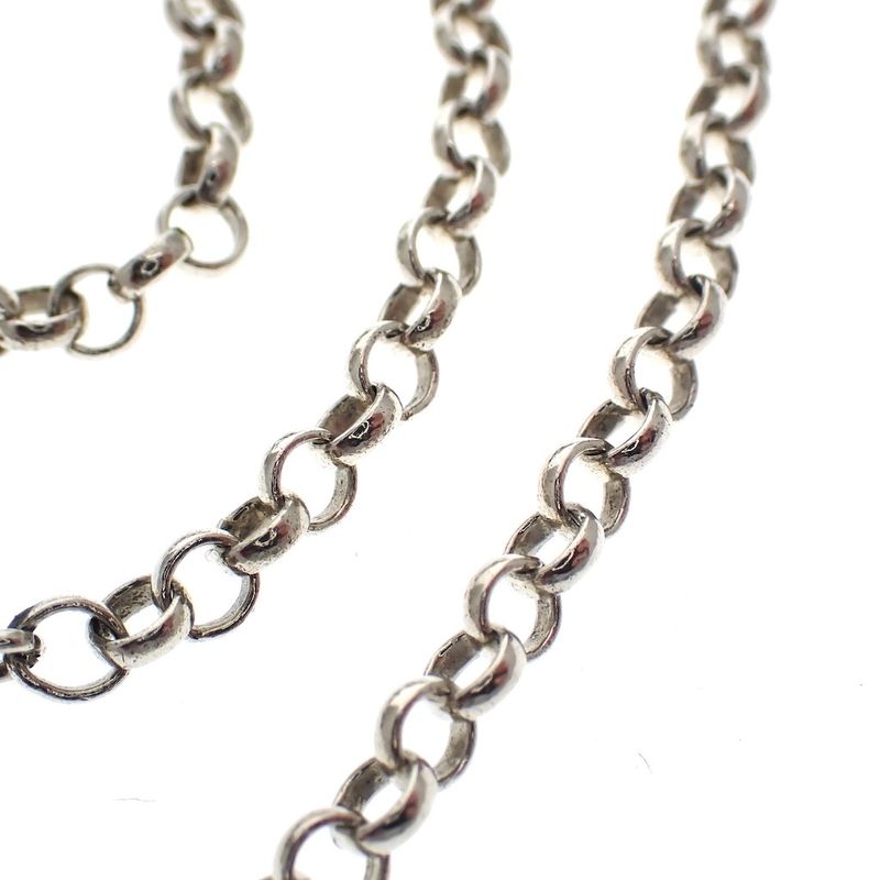 Image 3 of Silver long jasseron necklace | 76 cm