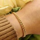 Image 9 of Gold gourmet link bracelet | 17 cm