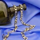 Image 2 of Wide two-tone gold Figaro link necklace; Men's | 64 cm