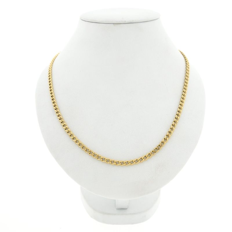 Image 7 of Gold flat gourmet link chain