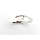 Image 2 of Silver solitaire ring; zirconia