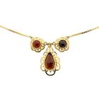Image 3 of Gold necklace with garnet stones; 43 cm | Uno A Erre