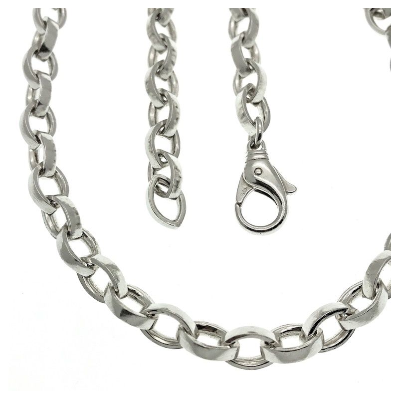 Image 1 of Silver anchor link chain | 44 cm