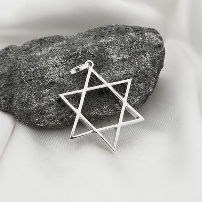 Image 2 of Silver pendant of a Star of David